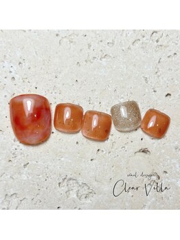 ネイルサロンクリアヴィラ(nail salon clear villa)/フットデザインチョイス☆¥9350
