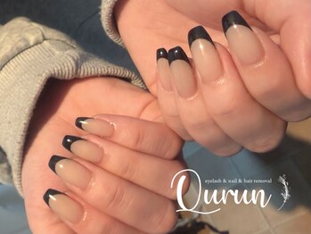 クルン 大阪 御幣島(Qurun)/黒フレンチネイル