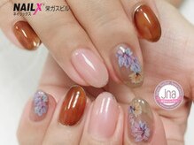 ネイリックス 栄ガスビル(NAILX)/ブラウン×フラワー☆