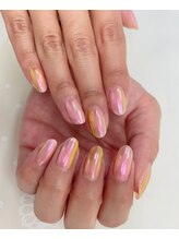 ネイルサロン ティアラリュクス 市川北口店(Tiara Luxe)/ピンクミラーネイル