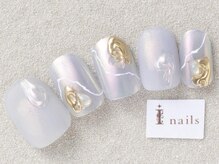 アイネイルズ 三宮店(I nails)/ガーリーオーロラ￥8000