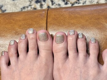 シューミーネイル(syu-mii nail)/foot ラメワンカラー