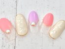 パステルカラーなオシャレネイル