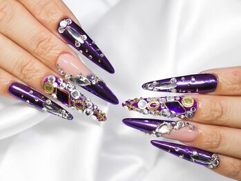 エムネイル(M-Nail)/★パープルミラーネイル★