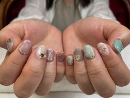 【ネイル】大理石ネイル