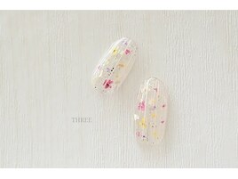 フラワーストライプネイル