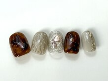 ネイルメゾン 天神店(NAIL MAISON)/べっ甲金箔ミラー秋¥9000