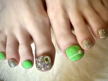 アミュリー ネイル アトリエ(Amury nail atelier)/オーロラ ストーン ネオン 