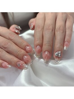 アイリッシュネイル 久屋大通店(Irish Nail)/チークガラスフレンチ