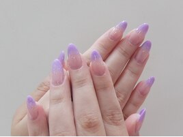 パープル紫スカルプネイルグラデ