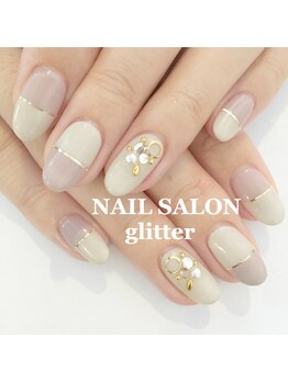 ネイルサロン グリッター(NAIL SALON glitter)/【定額プチアートコース¥6300】