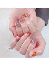 アンフィルルーム(unfil room)/べっ甲ぷっくりミラーネイル