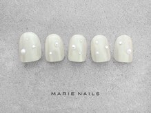 マリーネイルズ 近鉄あべのハルカス店(MARIE NAILS)/新規様 7000円 パール 0919a