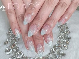 水波ブルー透明感マグネット