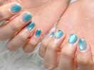 マグネットネイル　ブルー色