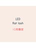 ≪10月限定≫ LEDマツエク(フラットラッシュ) 上120本 ☆アイシャンプー込