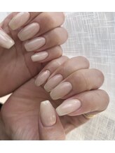 セリーンネイル(Serene Nail)/ミラー×ワンカラーネイル