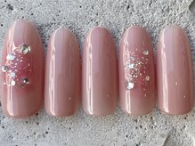 フリークネイル(FREAK Nail)/シンプルチーク風アート ¥7000