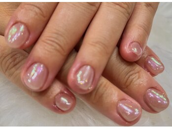 オーロラピンクネイル