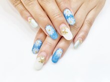 ネイルコレクション ベビーピンク(Baby Pink)/ジェル放題★シフォンフラワー