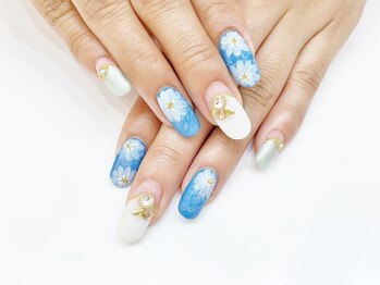 ネイルコレクション ベビーピンク(Baby Pink)/ジェル放題★シフォンフラワー