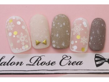 ローズクレア(Rose Crea)/雪の結晶ネイル