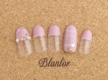 ブランロール 中目黒店(Blanl'or)/おとなピンクのチェックネイル