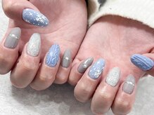 テラス(TERRACE)/雪の結晶ネイル
