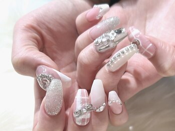 エミュレ(emure.)/キラキラチェックネイル