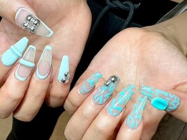 モードネイル！アシメデザイン☆