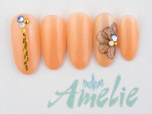 アメリ(Amelie)/ワンカラー/花/ストーン