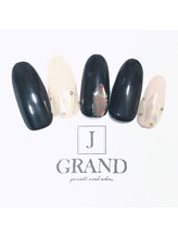 ジェイグランド(JGRAND)/ピンクブラックネイル