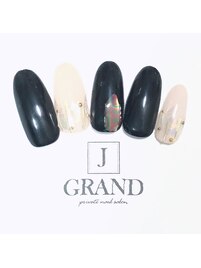 ピンクブラックネイル