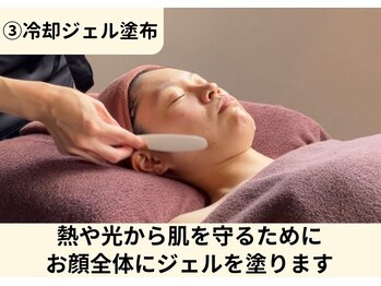 ビエスト(美est)/冷却ジェルを塗布