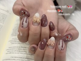 バレンタインネイル