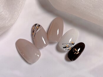 ルームヘアネイル 曙橋店(Room hair nail)/シアーベージュチョコネイル