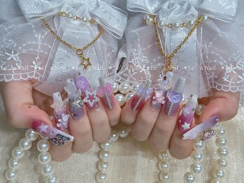 レアネイル 渋谷店(Le’a nail)/マグネットに白グラデーション
