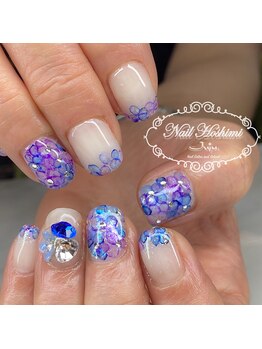 紫陽花ネイル
