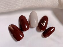ルームヘアネイル 曙橋店(Room hair nail)/チョコカラーネイル×金箔