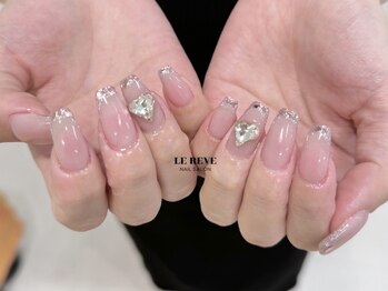 ルレーブ(LE REVE)/ガラスフレンチネイル