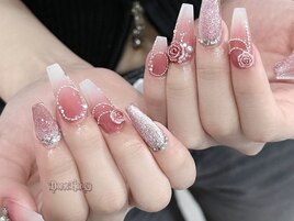 ローズパールラメグラデーション