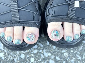 シーグラス(SeaGlass)/シェルビジュー+ギャリッター