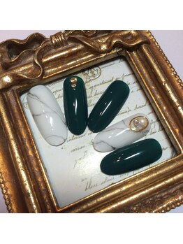 ネルフィーズ(NAILFY's)/大理石にモスグリーン