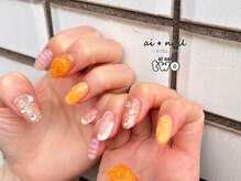 アイネイルトゥー 小倉(ai nail two)/オレンジネイル