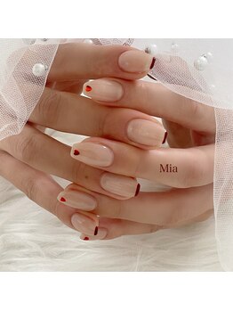 ミア(Mia)/シンプルハートネイル