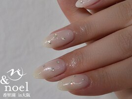 ホワイトパール×ワンホンネイル