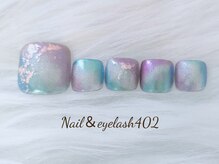 ネイル アンド アイラッシュ ヨンマルニ(Nail&eyelash 402)/オーロラマグネットネイル♪