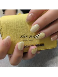 チェック×リボン