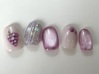 ネイルメゾン 天神店(NAIL MAISON)/秋ぶどうラメパープル¥9000
