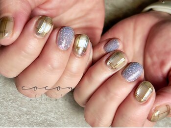 ココン(cocon)/チェックネイル